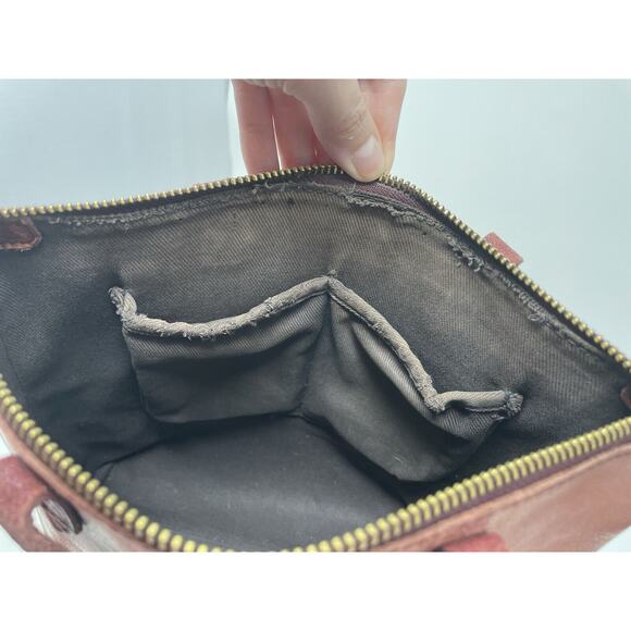 Madewell Mini Transport Tote Brick Red Leather Women's Hobo Purse Handbag - Picture 11 of 16